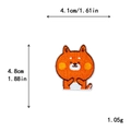 Toppa ricamata cane shiba inu per fai da te con dimensioni di misura e peso inclusi - Testa di Shiba Inu Arancione Vivace (10086)