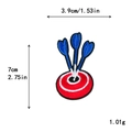Target and darts embroidered patch for clothing DIY decor, 3.9cm x 7cm size - Dartboard (11050)