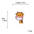 Toppa ricamata a forma di giraffa cartoon 3,6x5cm per decorazioni fai-da-te - Giraffa dei Cartoni Animati (10091)