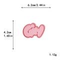 Pink embroidered 'Girl' word patch with size measurements and high-quality stitching - Girl Text (GZ-925)
