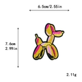 Écusson brodé chien ballon rose et jaune pour vêtements DIY avec dimensions - Style Rose Et Jaune(11032)
