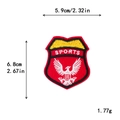 Parche bordado águila deportiva roja con escudo amarillo para accesorios DIY - Escudo Deportivo Águila Roja (GZ-1014)