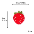 Toppa fragola ricamata per fai-da-te, misura 2,5 cm di larghezza e 3 cm di altezza - Stile Fragola Rosa (11445)
