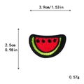 Toppa ricamata anguria per vestiti fai-da-te, design frutto rosso 3,9x2,5 cm - Stile Anguria Allungata (11437)