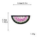 Toppa ricamata anguria per abbigliamento fai-da-te, dimensioni 5,6cm x 2,6cm rosa verde - Stile Anguria a Semicerchio (11434)