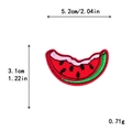 Patch ricamata anguria per abbigliamento DIY, misura 5,2 x 3,1 cm con base rossa - Stile Fetta d'Anguria (11436)