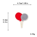 Ballon-Stickerei-Aufnäher in Rot und Silber für DIY Kleidung Deko 4,7x5,6cm - Zweifarbiger Ballon-Stil (11125)