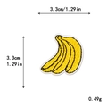 Toppa ricamata a banana 3,3x3,3cm per decorazione di vestiti e borse fai da te - Stile Forma Banana (11482)