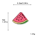 Toppa ricamata a forma di anguria per fai-da-te con indicazione delle misure - Fetta d'Anguria Emoji (11439)