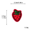 Patch fragola rossa ricamata per abiti fai da te, mini applicazione frutta 2,2x2,9 cm - Stile Mini Fragola (11446)