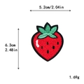 Toppa ricamata a fragola rossa per abbigliamento DIY, misura 5,2cm x 6,3cm - Stile Fragola Grande (11430)