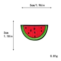Toppa ricamata a fetta di anguria per vestiti fai-da-te, misura 5 cm x 3 cm, rossa - Fetta d'Anguria Standard (11433)