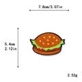 Écusson brodé hamburger 7,8cm x 5,4cm pour décoration de vêtements personnalisée - Style Forme de Burger (11558)
