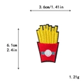 Écusson brodé frites avec dimensions précises pour décoration de vêtements DIY - Style Forme de Frites (11544)