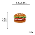 Écusson brodé de hamburger 5,2 cm x 4,2 cm pour décoration de vêtements DIY patch - Style Forme de Burger (11562)