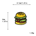 Écusson brodé hamburger 4,1x4,0cm pour personnalisation de vêtements et accessoires - Style Forme de Burger (11565)