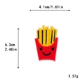 Écusson brodé frites avec visage souriant pour vêtements DIY et coque de téléphone - Style Frites Souriantes (11556)