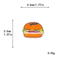 Écusson brodé hamburger pour décoration de vêtements DIY taille 4.5cm x 3.5cm - Style Forme de Burger (11563)