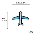 Parche bordado de avión azul y blanco para decoración de ropa DIY con textura clara - Estilo Avión Azul Cielo (10668)