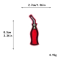 Écusson brodé bouteille de ketchup rouge avec buse argentée pour DIY 8,5cm - Style Bouteille Rouge (11554)