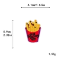 Patch brodé frites pour vêtements DIY avec dimensions de mesure de 4,1x5,9 cm - Style Forme de Frites (11557)