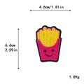 Patch brodé frites de dessin animé avec smiley pour décoration DIY vêtement - Style Frites Souriantes (11547)