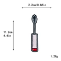 Embroidered mascara brush patch for DIY clothing decoration with size dimensions - Mascara Brush (11055)