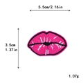 Patch ricamata a labbra rosa da 5,5 cm per decorazione e riparazione di vestiti - Stile Trama Labbra Rosso Rosa (11550)