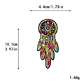Colorful dreamcatcher embroidery patch with dimensions 4.4cm x 10.1cm for DIY sewing - Dreamcatcher (11046)