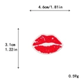 Toppa ricamata a labbra rosse per abbigliamento fai-da-te, misura 4,6 cm x 3,1 cm - Stile Labbra Rosse Piene (11571)