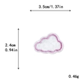 Parche bordado de nube blanca con borde rosa para decoración de ropa DIY 3,5cm - Estilo Nube con Borde Rosa (10681)