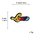 Embroidered Louis patch with colorful gradient lettering for DIY clothes decoration - Letter Louis (11052)