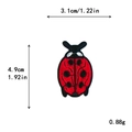 Red and black ladybug embroidered patch for DIY clothing accessories, 3.1cm x 4.9cm - Ladybug (11043)