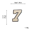 Embroidered cream number 7 patch with black border for DIY clothing and bags - Number 7 (11058-A)