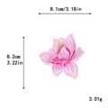 Parche bordado de flor de loto rosa para ropa DIY con medidas y peso exactos - Loto Rosa (11396)