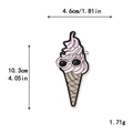 Rosa Cartoon Eiscreme Stickerei Aufnäher mit Sonnenbrille für DIY Kleidung - Rosa Softeis Mit Sonnenbrille (11605)