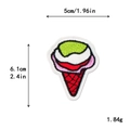 Bestickter Comic-Eiscreme-Aufnäher mit buntem Seidengarn für DIY-Dekorationen - Buntes Schicht-Eis (11601)