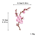 Écusson brodé de fleur de prunier rose 13.5x8.3cm pour décoration de vêtements - Fleur de Prunier Dégradé Rose (11408)