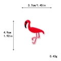 Pink flamingo embroidery patch for clothes DIY decoration size 3.7x4.9cm and 0.43g - Mini Flamingo (GZ-1334)