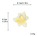 Écusson brodé fleur jaune avec détails de dimensions 8,1 cm de large et 8,2 cm de haut - Lotus Jaune Doré (11397)