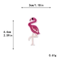 Pink flamingo embroidery patch for DIY clothing decoration with 6.6cm height size - Flamingo Standing on One Leg (GZ-1325)