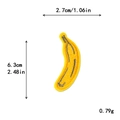 Banana embroidered iron-on patch 2.7x6.3cm DIY fruit applique for clothing decoration - Banana Shape Style (11493)