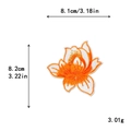 Écusson brodé fleur de lotus orange et blanc pour décoration de vêtements et sacs - Lotus Orange et Blanc (11395)