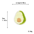 Toppa ricamata avocado dettagliata per decorazione vestiti DIY taglia 3cm x 2,5cm - Stile Forma Avocado (11481)