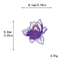 Écusson brodé fleur de lotus violet pour vêtements DIY avec dimensions 8,1x8,2 cm - Lotus Violet (11398)