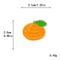 Toppa ricamata a forma di arancia per vestiti con dimensioni di larghezza 3,1 cm - Stile Arancia Con Foglia (11484)