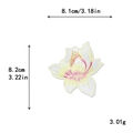 Écusson fleur de lotus rose brodé pour décoration de vêtements avec dimensions - Lotus Jaune Clair (11391)
