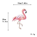 Pink flamingo embroidered patch in 19x29cm size for DIY clothing decoration - Heavy Embroidery Large Flamingo - Style A (GZ-1336A)
