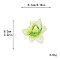 Écusson brodé fleur de lotus jaune pour sacs et chaussures DIY, 8,1cm x 8,2cm - Lotus Jaune Vert (11393)