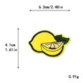 Toppa ricamata a forma di limone 6,3cm x 4,1cm per decorazioni fai-da-te su abiti e borse - Stile Limone Grande (11491)